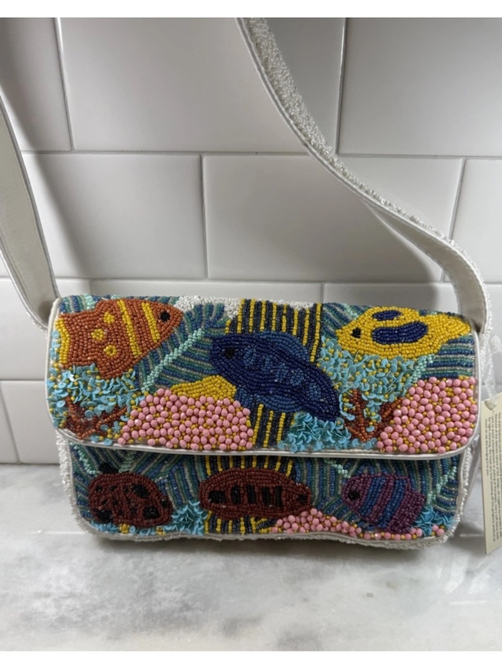Viral Fish Ocean Beaded Bag Shoulder Bag Made in India TikTok Tjmaxx
